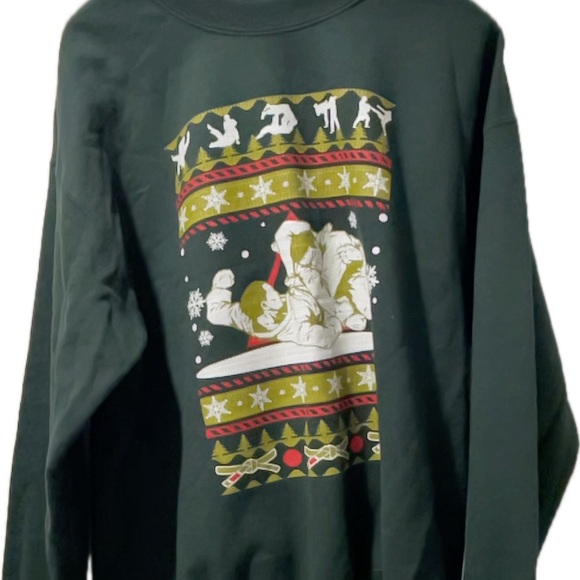 Brazilian Jiu-Jitsu BJJ Ugly Christmas’s Sweatshirt - size Large - Picture 2 of 4